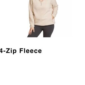 Eddie Bauer Off-White Fleece 1/4-Zip Pullover